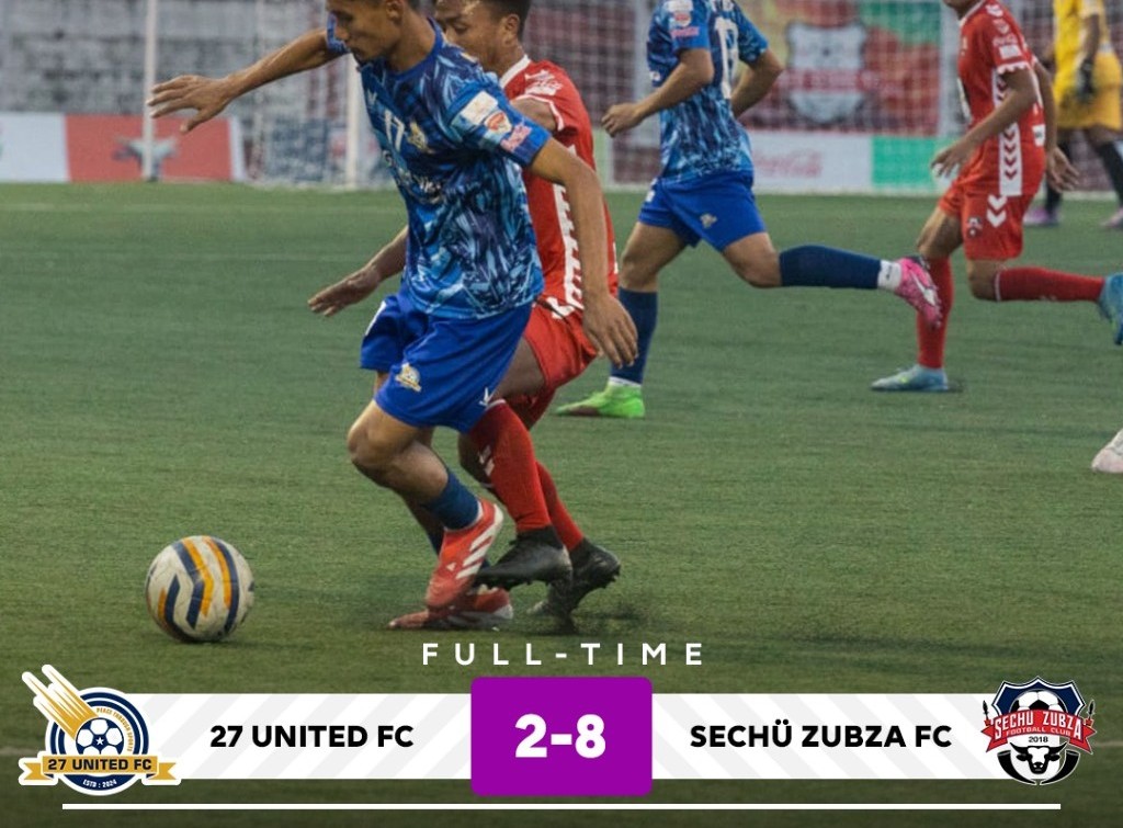 Sechu Zubza FC Crushes 27 United FC 8-2 in High-Scoring Clash